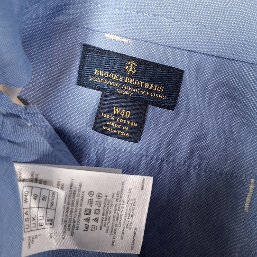 NWT‎ Brooks Brothers Advantage Chino Clark Fit Shorts Mens 40 Beige Lightweight